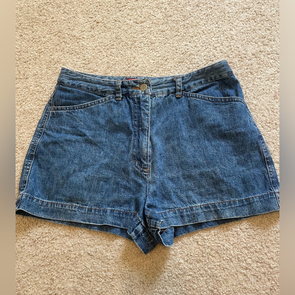 Vintage Esprit Blue Jean Shorts High-Waisted Relaxed Fit